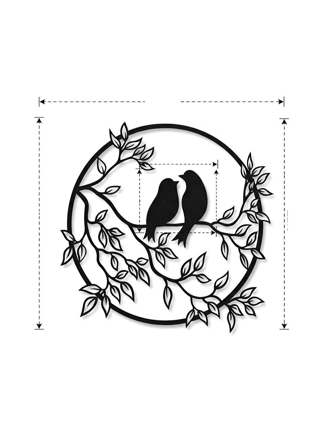 Lovebirds Metal Art #2