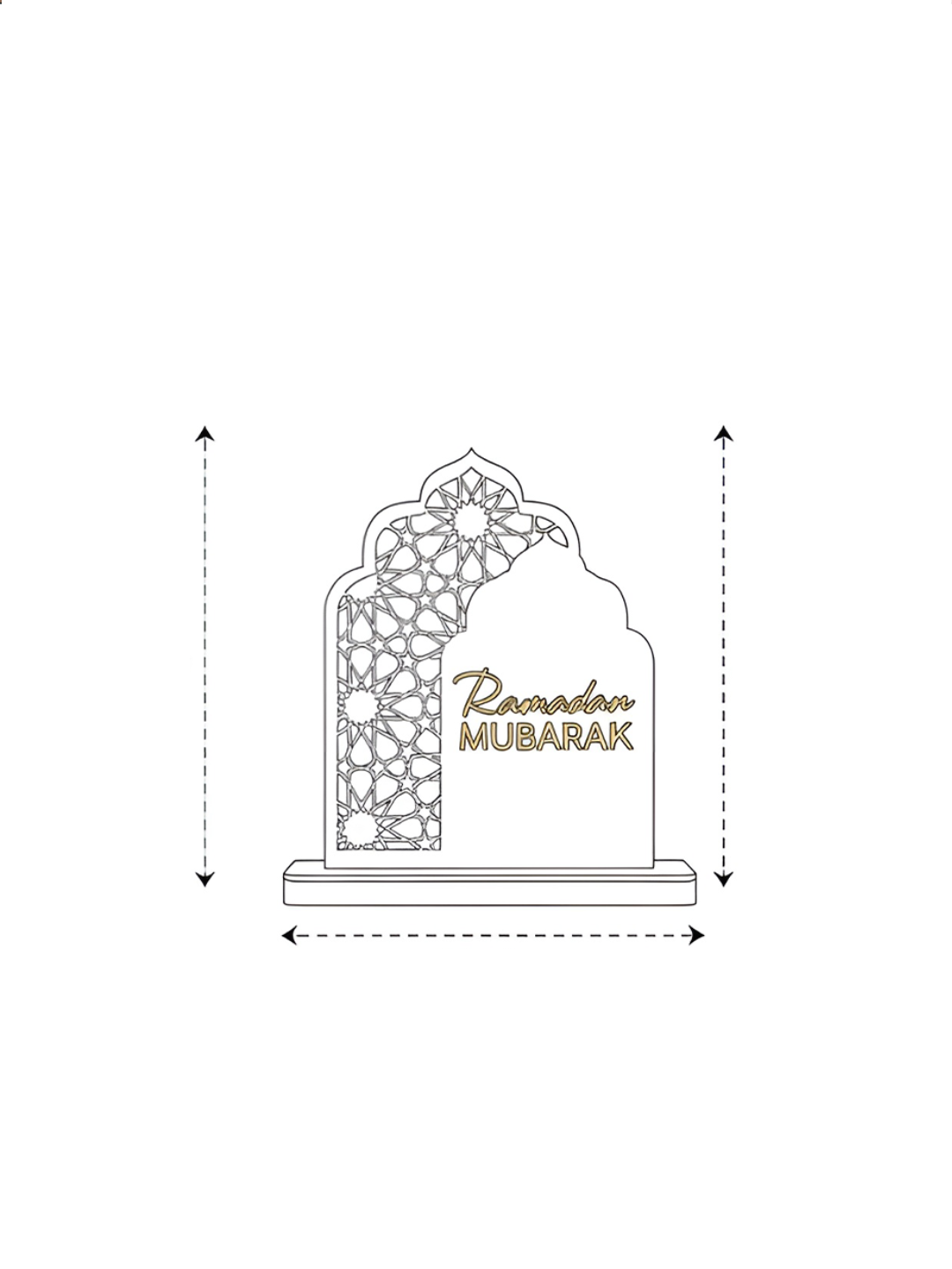 Ramadan Mubarak Silhouette Stand